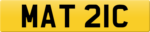MAT 21C private number plate